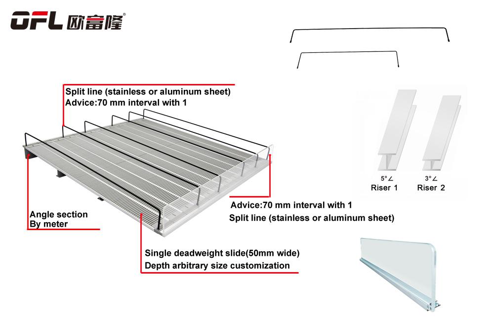 Adjustable Aluminium Cooler Shelf