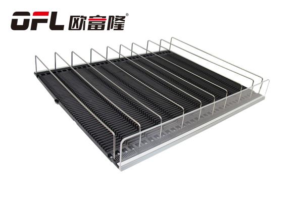 grocery display rack sliding