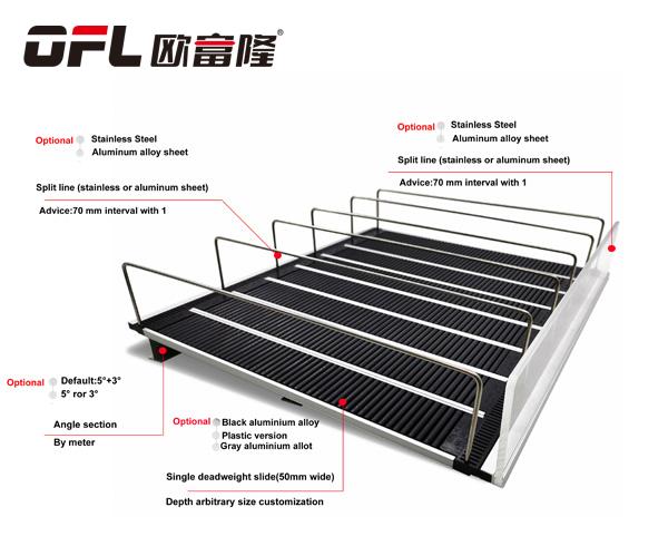 Acrylic cooler shelf dividers