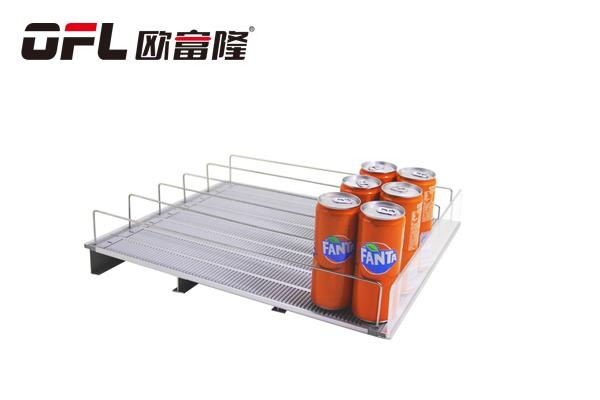 Display freezer shelf glides