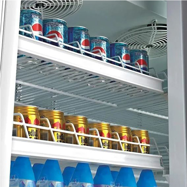 cold drink rack pusher system