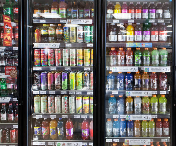 supermarket vending machines track freezer